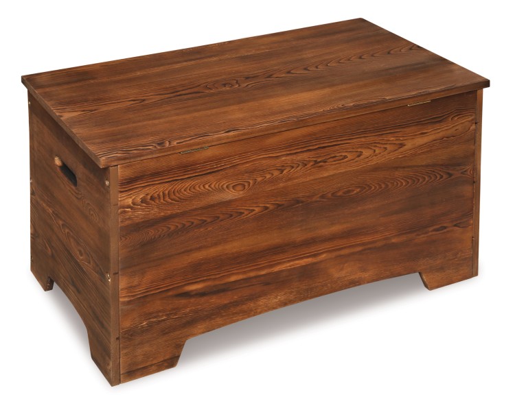 Caramel Brown Solid Wood Rustic Toy Box 