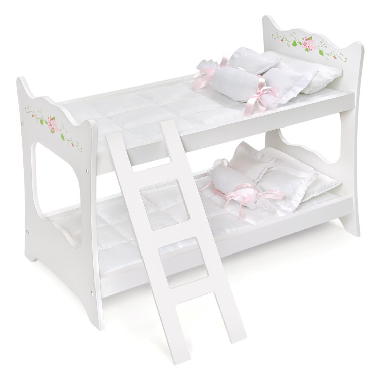 Doll Bunk Bed 18-Inch American Girl Dolls Furniture Wooden Ladder Mattress Bedding for sale online 