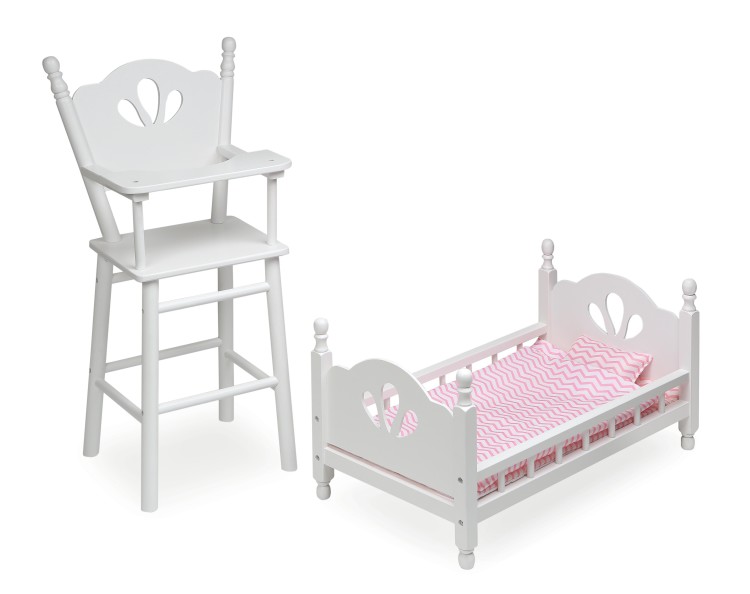 Mammy & Baby Girls Pretend Role Play Toy Rocking cradle/crib pillow and quilt 
