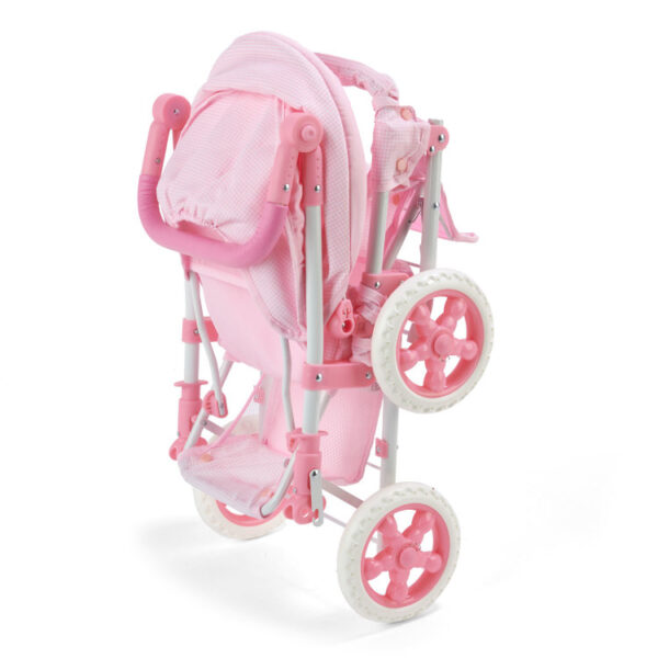 Badger Basket Pink Gingham Folding Double Front-to-Back Doll