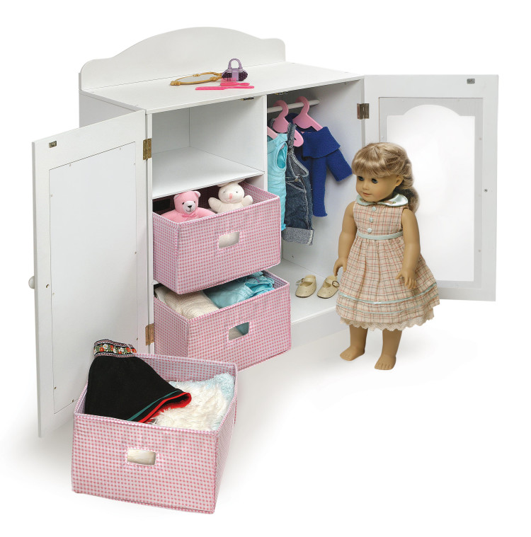 American Girl Armoire American Girl Badger Basket Mirrored Doll