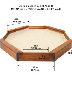 Octagon Sandbox XL with Liner and Cover - Badger Basket
