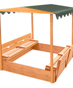 サンドボックス　6台 Kid's Wooden Octagonal Sandbox w/ Sand Cover, 4 Reinforced