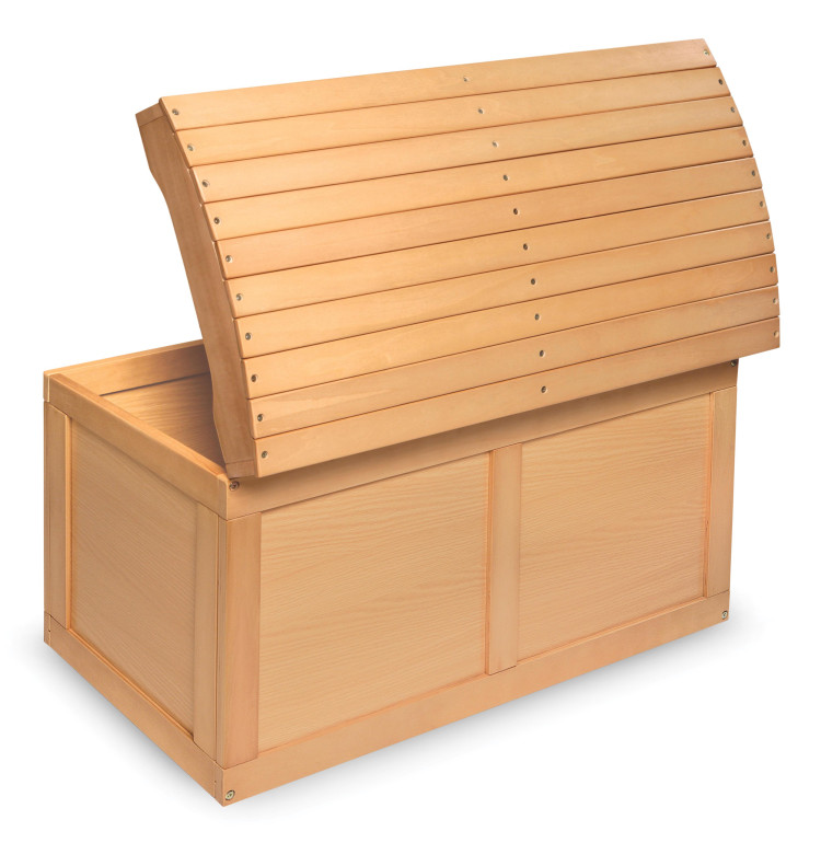 Toddler Toy Box Natural Wood Toy Chest Badger Basket