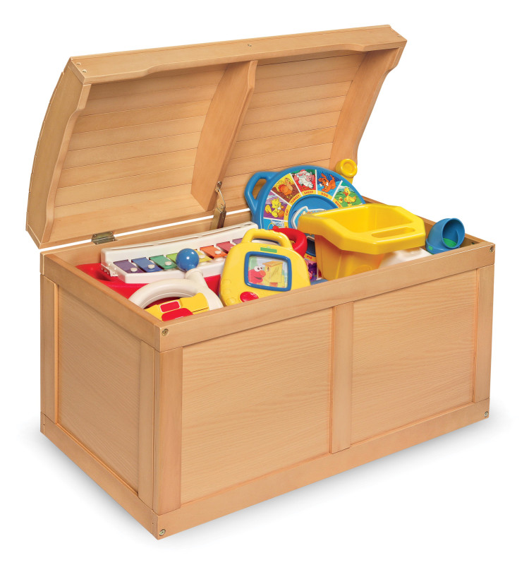 Toybox Storage Trunk For Toys Solid Wood Rustic Toy Box Caramel