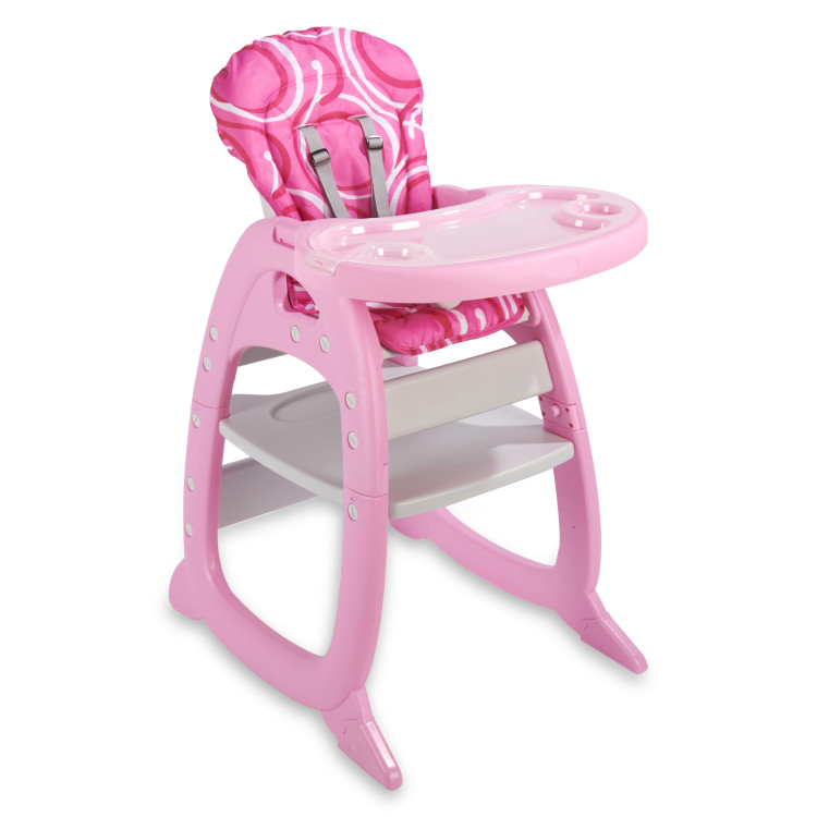 Envee II Baby High Chair with Playtable Conversion - Pink