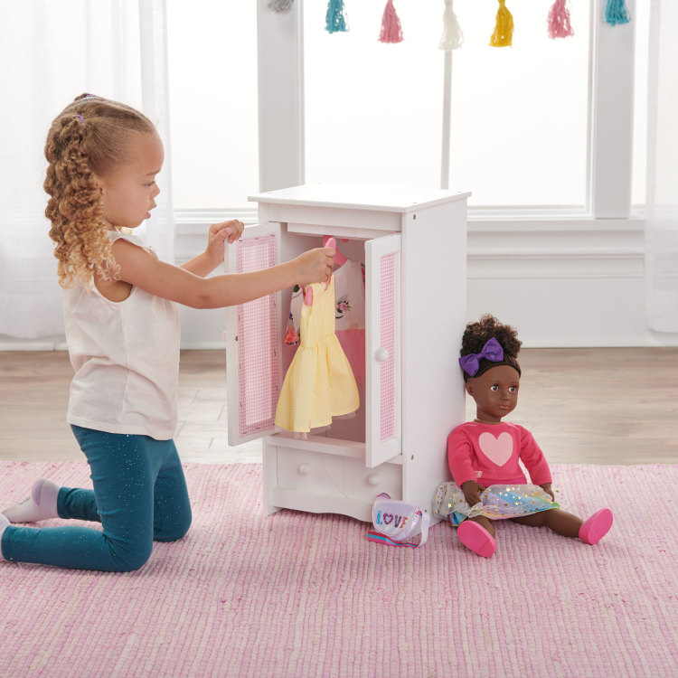 Baby Doll Closet 18 Inch Doll Wardrobe Badger Basket